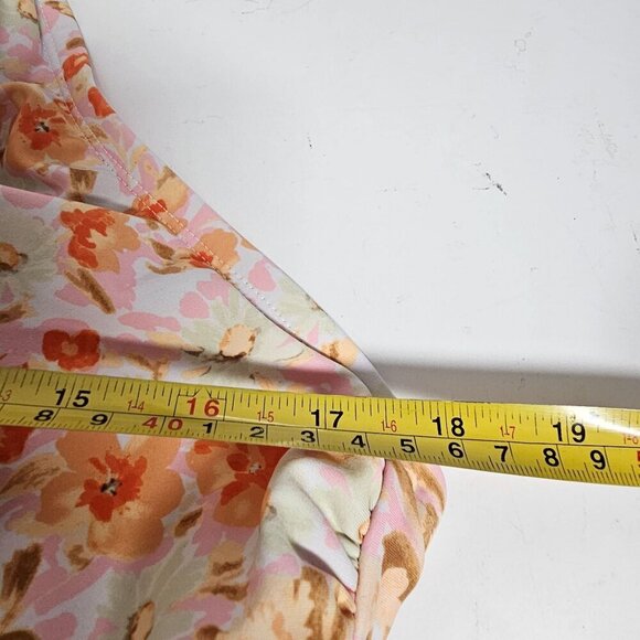 Kona Sol Women's One-Shoulder Floral Swimsuit Built-in Padding Ruched 18W - Picture 5 of 10